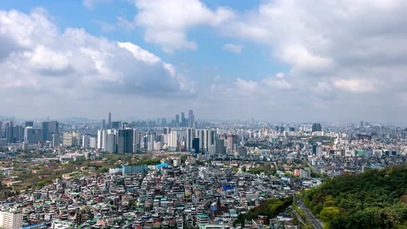 Aerial View of Seoul South Korea