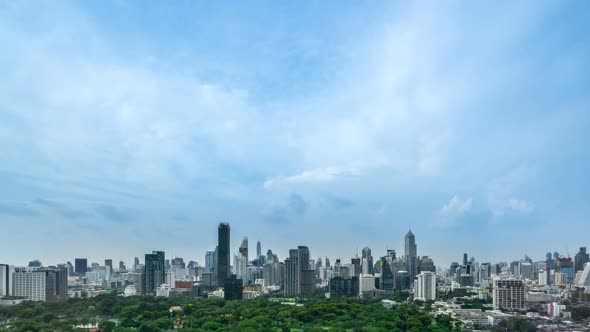 Time Lapse Cityscape and Highrise Buildings in Metropolis City Center