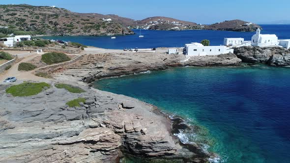 Monastery of Chrisopigi Faros on the island of Sifnos in the Cyclades in Greece