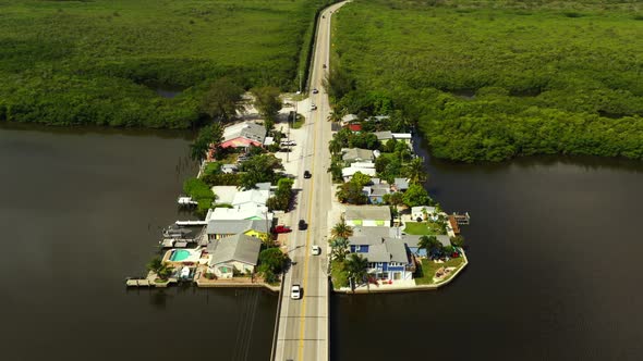 Aerial Video Homes And Businesses In Matlacha Fl Usa