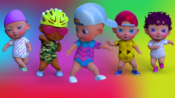 5 Cartoon Baby Dance Pack V02
