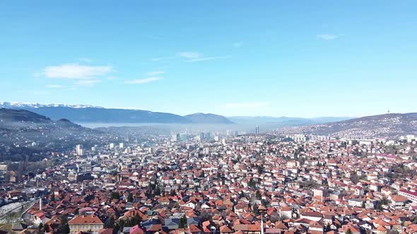Aerial View Of Sarajevo City