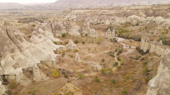 Aerial View Cappadocia Landscape