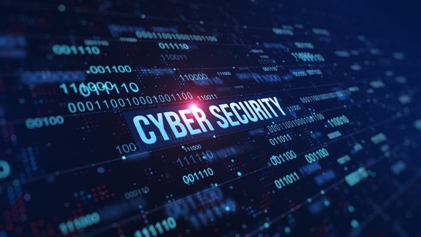 Cyber Security Digital Binary Code Background