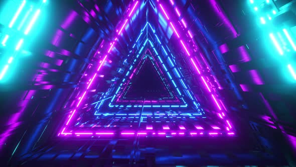 Beautiful Abstract Triangle Tunnel