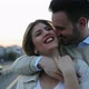 Romantic Couple in Love Hugging Kissing Outdoor in Sunset - VideoHive Item for Sale