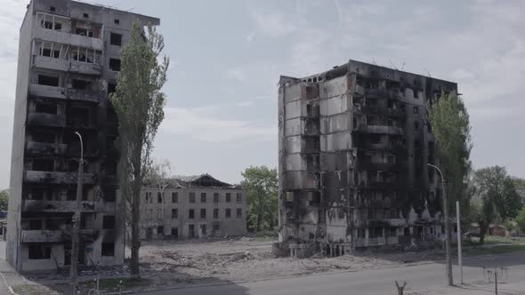 Residential Building Destroyed By the War in Ukraine Borodyanka Bucha District