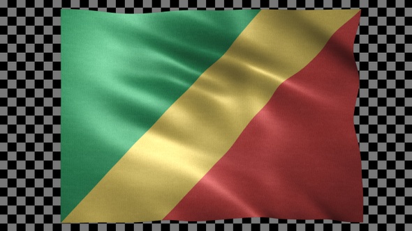 Republic Of The Congo waving flag looped alt