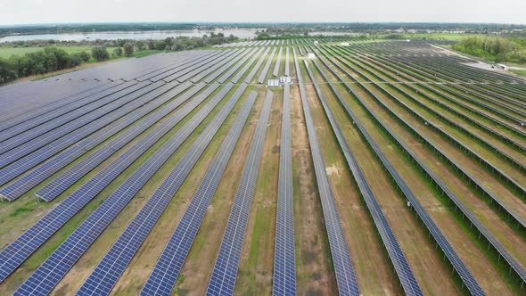 Aerial View of Solar Power Station