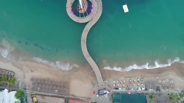 Zenithal View Of The Puerto Vallarta Pier