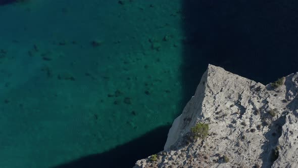 Aerial View of Generic Tropical Paradise Cliff