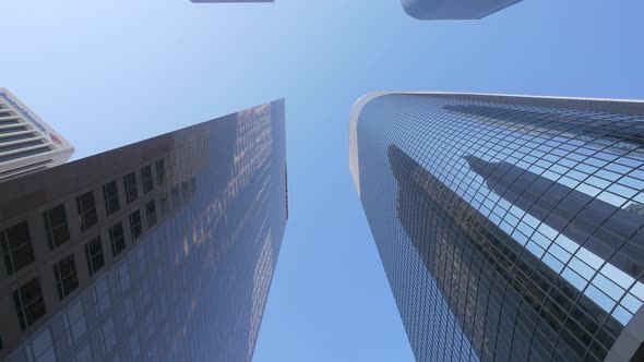 Low angle of skyscrapers