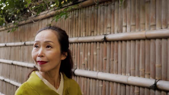 Elegant Japanese woman in Kyoto Japan