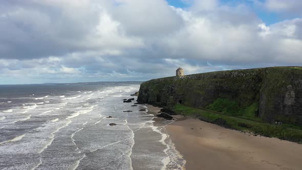 Aerial View Downhill Beach in County Londonderry in Northern Ireland