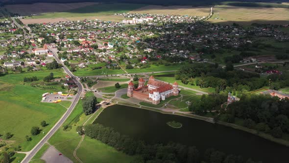 View from the height of the Mir Castle in Belarus