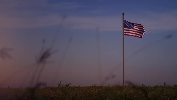 USA American Flag Waving Loop Cinemagraph