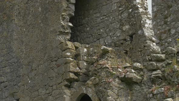 Damaged stone walls