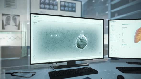 Sperm Cells Life Cycle Studied By Advanced Biotechnology On A Molecular Level alt