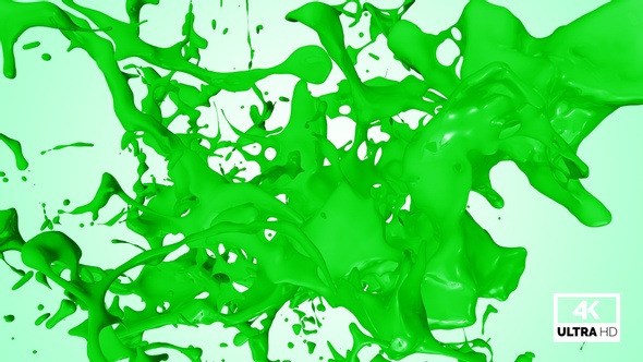 Green Paint Jet Stream Splash V3