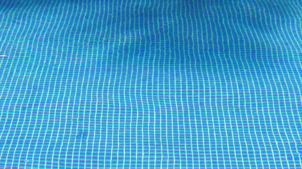 Top View of the Color of the Blue Tiles in the Pool