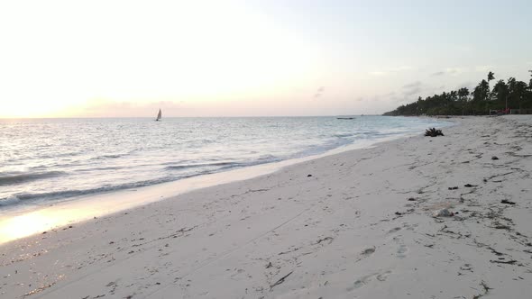 Ocean Near the Coast of Zanzibar Island Tanzania Slow Motion