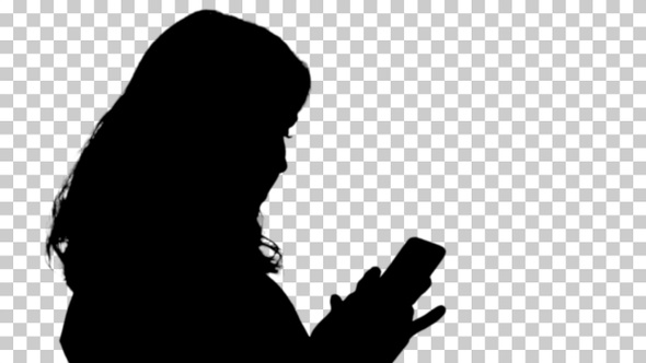 Silhouette woman, Alpha Channel alt