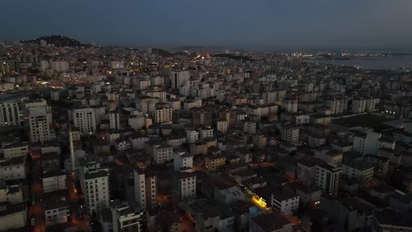 Aerial Urban City View