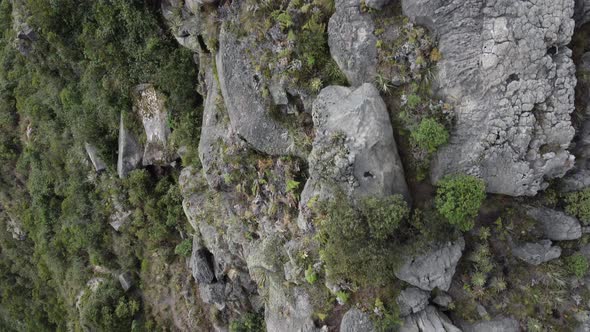 Aerial Aerial Drone View Over The Rocky Farallones In Colombia