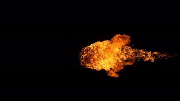 Fire Flame Shooting with High Speed Camera at 1000Fps