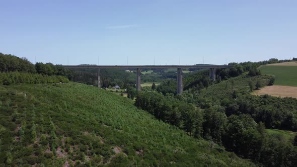 Ourtalbrücke in Belgium in the province of Liège, aerial