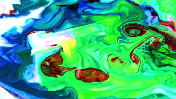 Abstract Colorful Sacral Liquid Waves Texture 3