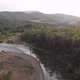 Top view of summer green trees in forest with a splendid mountain river in Carpathian Mountains - VideoHive Item for Sale