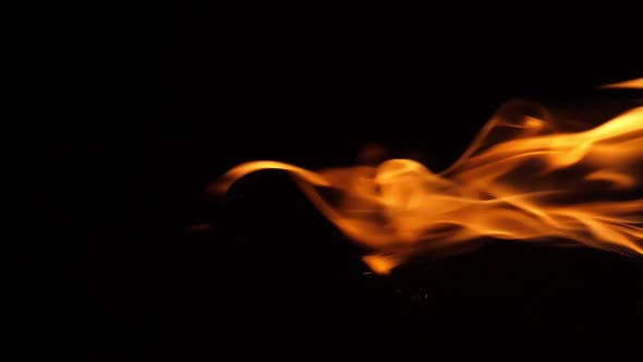 Bonefire, Fire flames in campfire, campsite at Masai Mara Park, Kenya, vertical video, slow motion