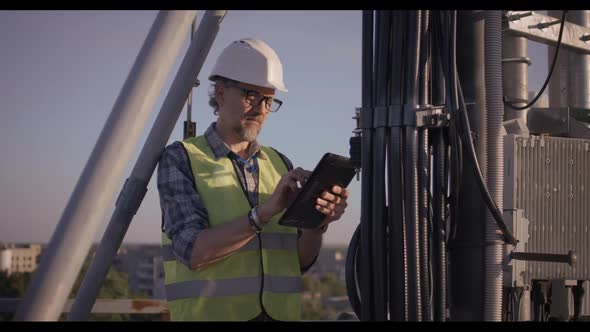 Engineer Working on 5g Antenna