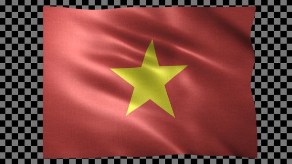 Vietnam waving flag looped alt