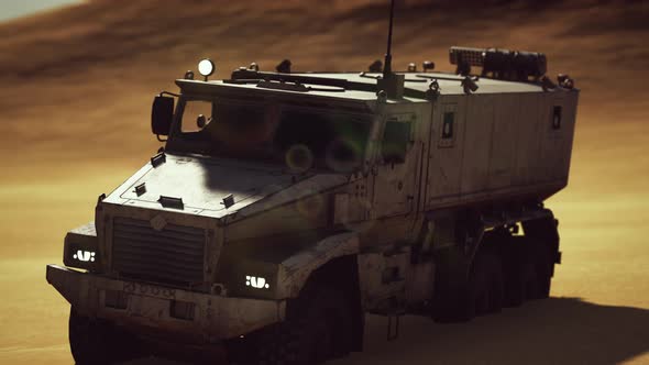 Armoured Military Truck in Desert