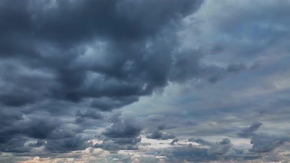 Cloudy Blue Sunset at Sea Turkey Alanya 4 K