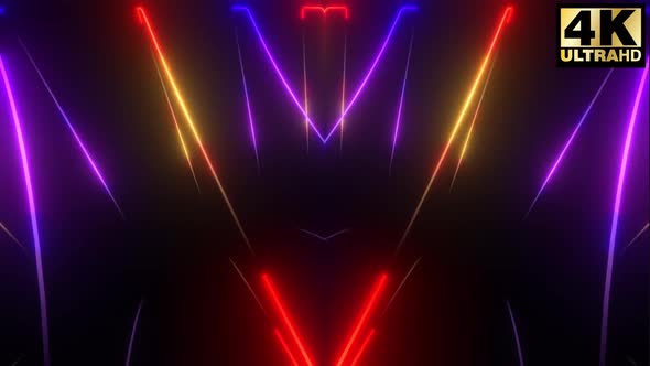 Colorful Neon Stroke Vj Pack 4k