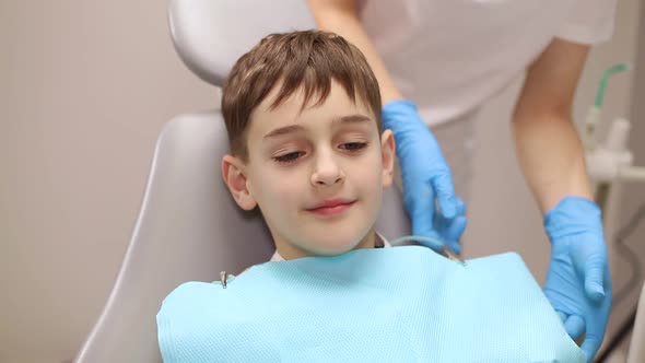 Close-up, dental care for children, the concept of a healthy mouth