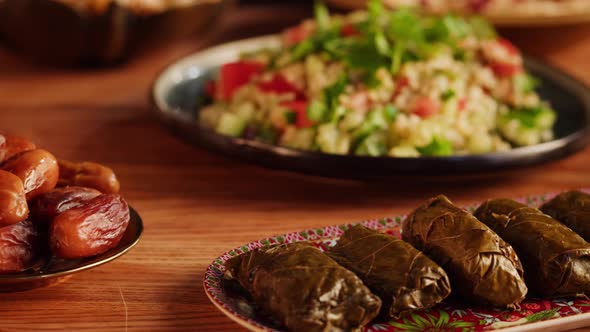 Tabbouleh Vegetable Salad Closeup Middle Eastern National Traditional Food