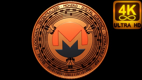 4K Crypto Video Monero Decentralized Open Source Cryptocurrency 3D Render Seemless Loop Art