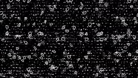 Bright abstract light set black and white, dots