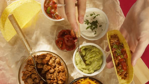 Traditional Mexican Food on Table Tex Mex Cuisine