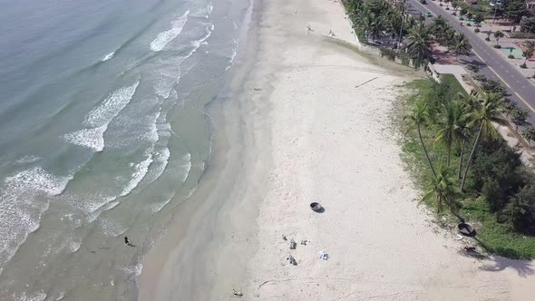 Da Nang Beach Aerial View in Central Vietnam