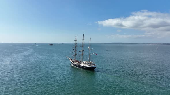 An Old Sailing Ship Used as a Tourist Tour Boat
