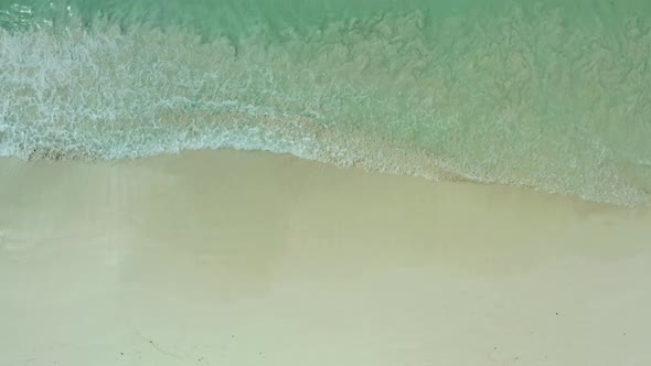 Aerial View of a Sandy Beach on the Coast of the Indian Ocean