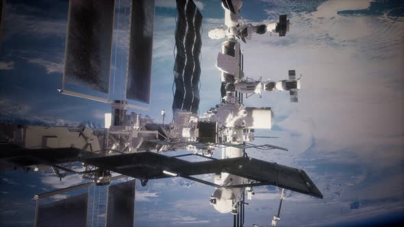 Earth and Outer Space Station Iss alt