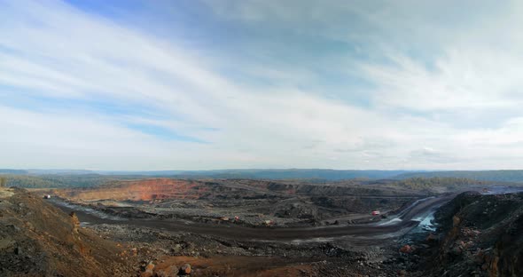 Timelapse Quarry Coal Mining 