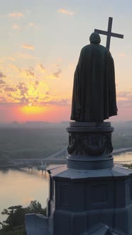 Monument To Vladimir the Great at Dawn in the Morning