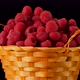 Fresh tasty raspberry in the basket turns on plate - VideoHive Item for Sale